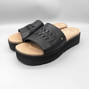 Ugg sandals size 8 brand new without tags black leather slides